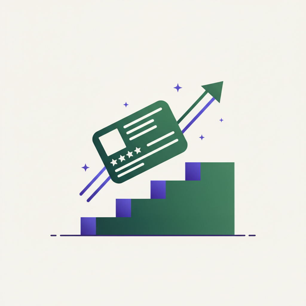 A product listing climbing ascending steps toward higher organic rank